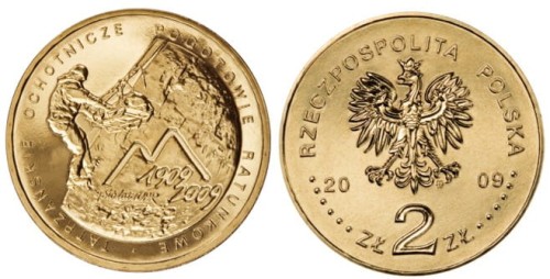 2 zł 100 rocz. powstania TOPR 2009