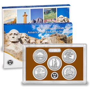 USA Proof set 5 x 25c Parki Narodowe 2013 "S" nr4