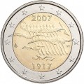 2 euro Finlandia 90. rocznica niepodległości 2007
