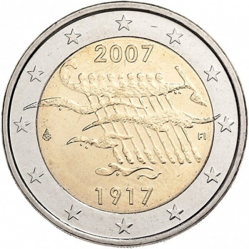 2 euro Finlandia 90. rocznica niepodległości 2007