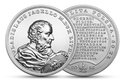 50 zł Skarby Stanisława Augusta – Władysław Jagiełło 2015 