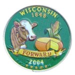 USA 25 c Wisconcin P lub D 2004 KOLOR