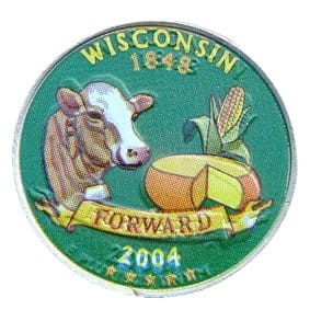 USA 25 c Wisconcin 2004 KOLOR