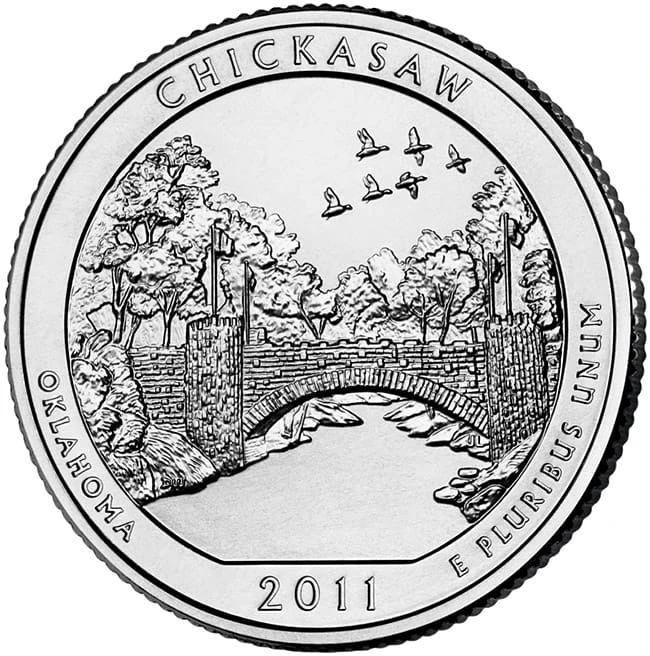 USA 25 c Park narodowy Chickasaw 2011.jpg