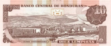Honduras 10 lempira Cabanas 2014 P-99