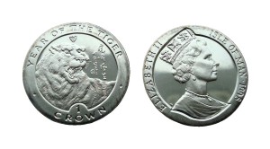 Wyspa Man 1 crown Kalendarz chiński - Rok tygrysa 1998