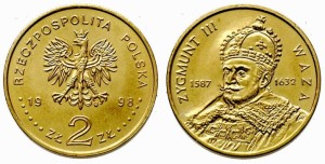 2 zł Zygmunt III Waza 1998