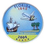 USA 25 c Florida P lub D 2004 KOLOR