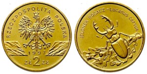 2 zł Jelonek Rogacz (łac. Lucanus cervus) 1997
