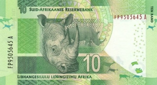 RPA 10 Rand Nelson Mandela/ Nosorożec 2015 P-138b
