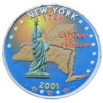 USA 25 c New York P lub D 2001 KOLOR