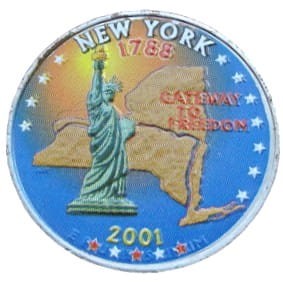 USA 25 c New York 2001 KOLOR