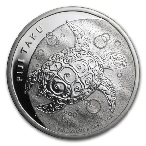 Fiji 2 $ Żółw Taku 1 OZ Ag.999 2011