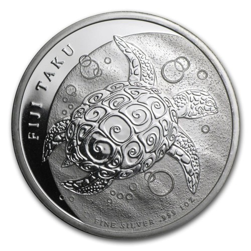Fiji 2 $ Żółw Taku 1 OZ Ag.999 2011