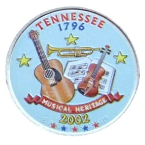 USA 25 c Tennessee P lub D 2002 KOLOR