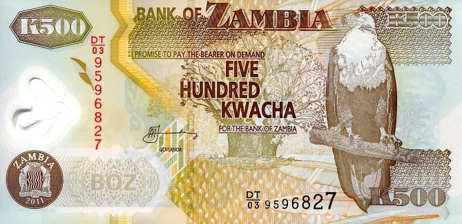 Zambia 500 kwacha Słoń 2011 P-43 h