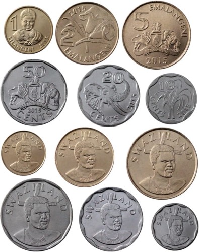 Zestaw menniczy Swaziland x 6 2015