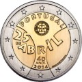 2 euro Portugalia Rewolucja goździków 2014