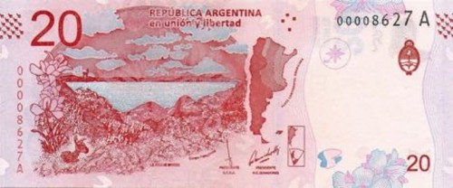 Argentyna 20 peso Gwanako andyjskie 2017 P-361a