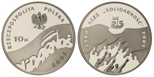 10 zł 25-lecie Solidarności 2005