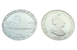Tristan Da Cunha 1 crown HMS Invicible 2008